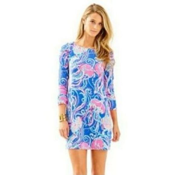 Lilly Pulitzer Women's UPF 50+ Sophie Dress Jellies be Jammin Blue Pink Size XS - Picture 2 of 10